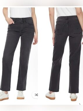Hudson Jeans Women's 12 Dark Gray Straight-Leg Boyfriend High Rise LIKE NEW!